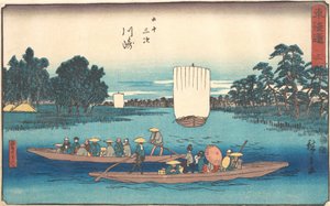 Kawasaki, co? 1840. , komar. 1840. autorstwa Ando Hiroshige