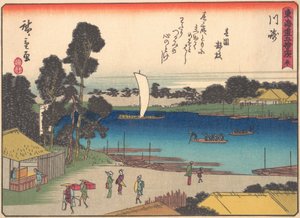 Kawasaki, z serii Pięćdziesiąt trzy stacje drogi Tokaido, początek XX wieku. autorstwa Ando Hiroshige