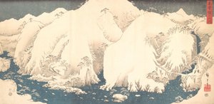Góry Kiso w śniegu, 1857., 1857.
