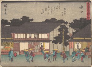 Mizuguchi, co? 1838. , komar. 1838. autorstwa Ando Hiroshige