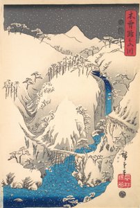 Góry i rzeki Wzdłuż Kisokaido, ca. lata 30., ok. Lata 30. XX wieku. autorstwa Ando Hiroshige