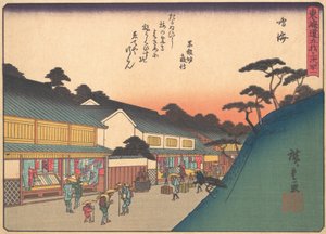 Narumi, z serii Pięćdziesiąt trzy stacje drogi Tokaido, początek..., początek XX wieku. autorstwa Ando Hiroshige
