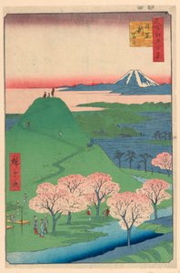 Nowe Fuji, Meguro (meguro, Shin-Fuji) z serii Sto słynnych widoków Edo autorstwa Ando Hiroshige