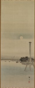 Scena nocna na rzece Sumida, 1800 rok. autorstwa Ando Hiroshige