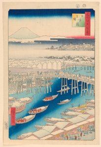 Nihonbashi, Clearing Weather after Show (Nihonbashi, euky-niedźwiedź) Z serialu Sto słynnych widoków Edo autorstwa Ando Hiroshige