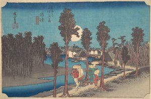Kure Namazoo, K. 1834., ok. 1834. 1834. autorstwa Ando Hiroshige