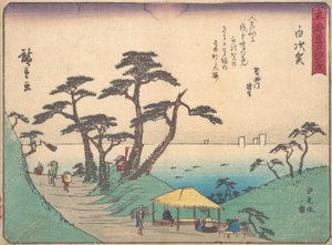 Shirasuka, co? 1838. , komar. 1838. autorstwa Ando Hiroshige