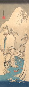 Snowy Gorge. autorstwa Ando Hiroshige