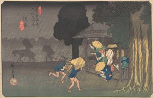 Suhara, z Sześćdziesięciu dziewięciu stacji Kisokaido, ca. 1838., ca. 1838. autorstwa Ando Hiroshige
