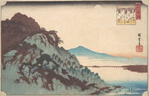 Jesienny księżyc w Ishiyama nad jeziorem Biwa, ok. godz. 1835., ca. 1835. autorstwa Ando Hiroshige