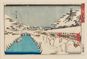 ODBock p Hayashi - Shiba Akabane no Yuki, 1797-1858 autorstwa Ando Hiroshige