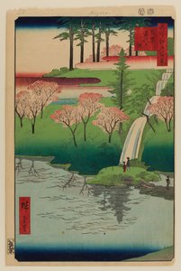 Staw Chiyogaike, Meguro autorstwa Ando or Utagawa Hiroshige