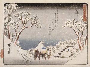 Rzeka Fudżi autorstwa Ando or Utagawa Hiroshige