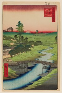 Rzeka Furukawa, Hiroo autorstwa Ando or Utagawa Hiroshige