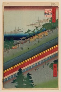 Hall of Thirty-Three Bays, Fukagawa autorstwa Ando or Utagawa Hiroshige