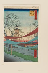 Teren jeździecki Hatsune, Bakuro-chō autorstwa Ando or Utagawa Hiroshige