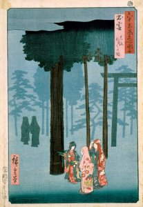 Świątynia Izumo autorstwa Ando or Utagawa Hiroshige