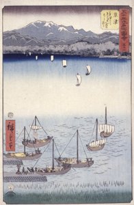 Kusatsu autorstwa Ando or Utagawa Hiroshige