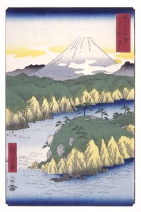 Jezioro w Hakone (Hakone No Kosui) (drzeworyt kolorowy) autorstwa Ando or Utagawa Hiroshige