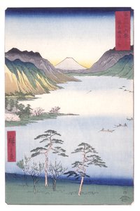 Shinano Shinano P Lovinse (dziecko Shinano Suwy) autorstwa Ando or Utagawa Hiroshige