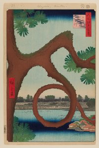 Moon Pine, Ueno autorstwa Ando or Utagawa Hiroshige