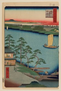 Prom Niijuku autorstwa Ando or Utagawa Hiroshige