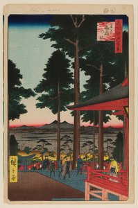 Sanktuarium Oji Inari autorstwa Ando or Utagawa Hiroshige