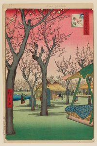 Plum Garden, Kamata (Kamata no Umezono) autorstwa Ando or Utagawa Hiroshige