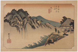 Sakashita: Kopalnia Fudette (Sakashita, Kopalnia Fudete) (To jest baza danych) autorstwa Ando or Utagawa Hiroshige