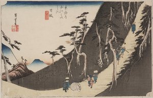 Nakayama z Saya autorstwa Ando or Utagawa Hiroshige