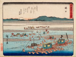 Shimada autorstwa Ando or Utagawa Hiroshige
