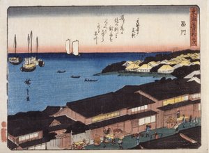 Shinagawa autorstwa Ando or Utagawa Hiroshige