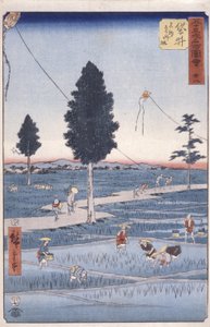 Station 28, Fukuroi (kolorowy drzeworyt) autorstwa Ando or Utagawa Hiroshige