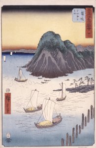 Stacja 31, Maisaka (kolorowy drzeworyt) autorstwa Ando or Utagawa Hiroshige