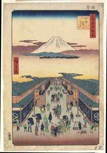 Suruga-chō autorstwa Ando or Utagawa Hiroshige