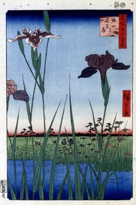 Z Water s-Japa spać p Hayashi t autorstwa Hiroshige Utagawa. Ridge minutes d Les d Views of Edo autorstwa Ando or Utagawa Hiroshige