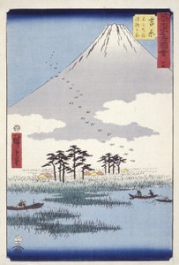 Yoshiwara: Fuji no Numa Ukishimagahara autorstwa Ando or Utagawa Hiroshige