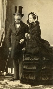Cesarz Napoleon III i cesarzowa Eugenia autorstwa Andre Adolphe Eugene Disderi