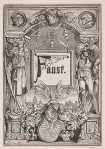 Strona tytułowa i winieta do wydania „Fausta”, Monachium 1884