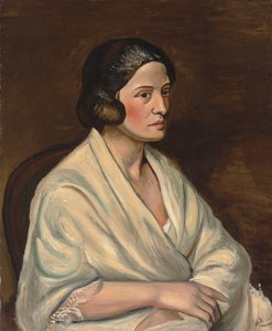 Popiersie kobiety noszącej szal autorstwa Andre Derain