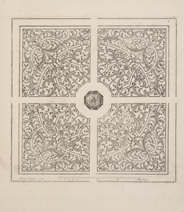Projekt dla Parter, z Theater des Plans et Jardinages, wyd. 1652 (rycina) autorstwa André Mollet