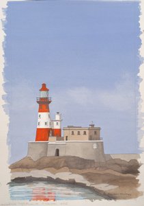 Latarnia morska Longstone, wyspa Farne autorstwa Andras Kaldor