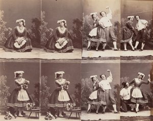 Eugenie Schlosser i Coralli, 1863. autorstwa Andre Adolphe Eugene Disderi