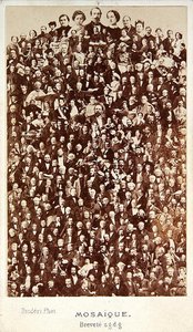 Osobowości II Cesarstwa, ok. 1860 (fotomontaż w sepii) autorstwa Andre Adolphe Eugene Disderi