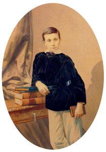 Książę Albert I Monako, ok. 1860 (zdjęcie malowane) autorstwa Andre Adolphe Eugene Disderi