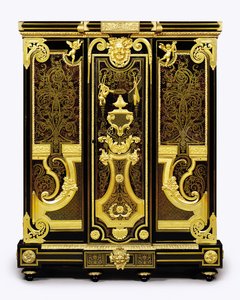 Mała szafa w stylu Ludwika XIV na ormolu, 1700-10 autorstwa Andre Charles Boulle