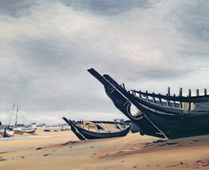 Łodzie na plaży w Camaret autorstwa Andre Derain
