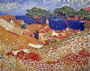 Collioure, wioska i morze autorstwa Andre Derain