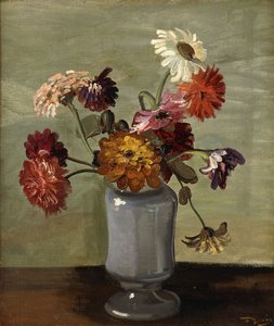 Kwiaty w wazonie (olej na płótnie) autorstwa Andre Derain