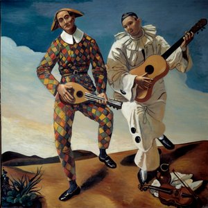 Harlequin i Pierrot autorstwa Andre Derain